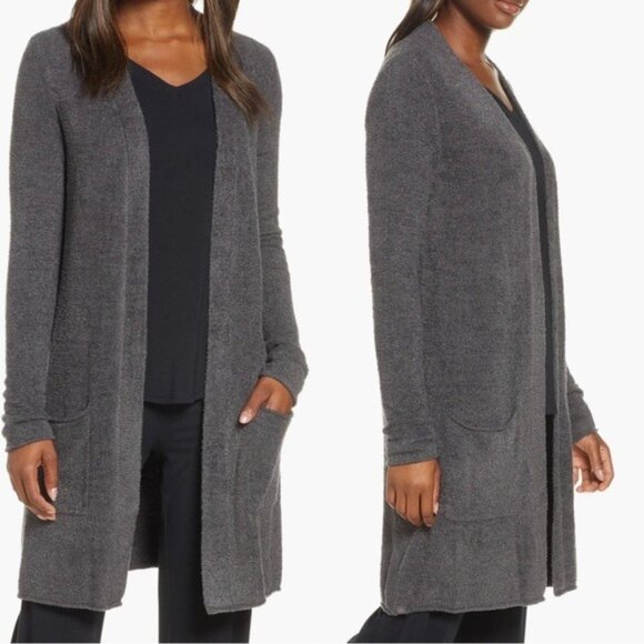 Barefoot Dreams Long Cardigan Carbon Grey Small - Picture 13 of 13